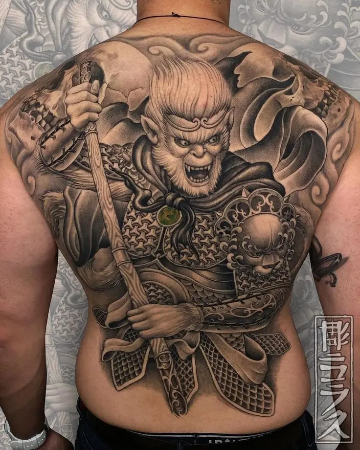 Mẫu hình xăm ngộ không full lưng – Hình xăm độc đáo từ văn hóa dân gian 32