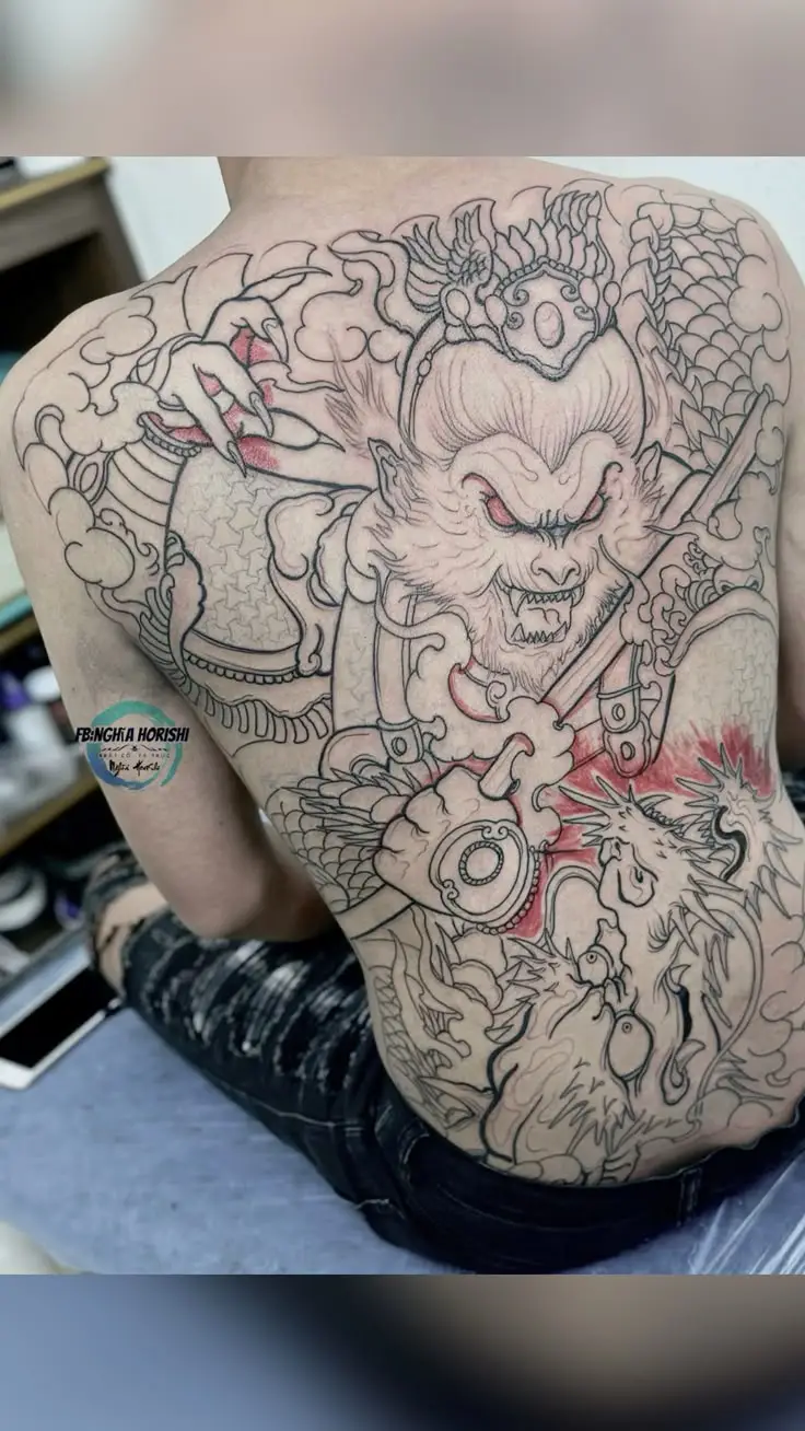 Mẫu hình xăm ngộ không full lưng – Hình xăm độc đáo từ văn hóa dân gian 65
