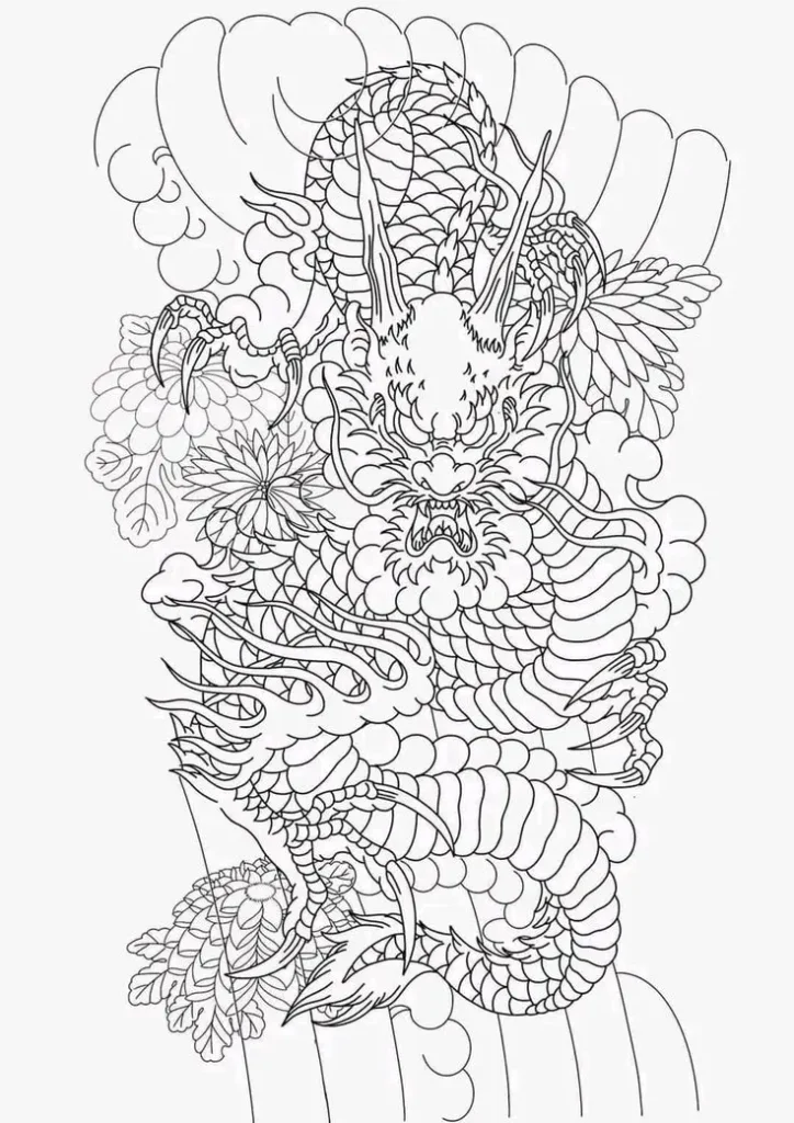 50 Mẫu Hình Xăm Rồng Kín Chân Nguyền Bí 9