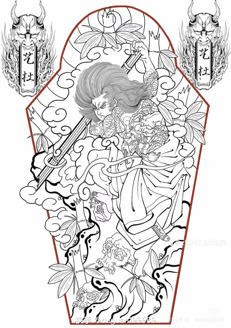 Mẫu Xăm Full Tay Nhật Cổ: 100+ Ý Tưởng Sang Trọng 34