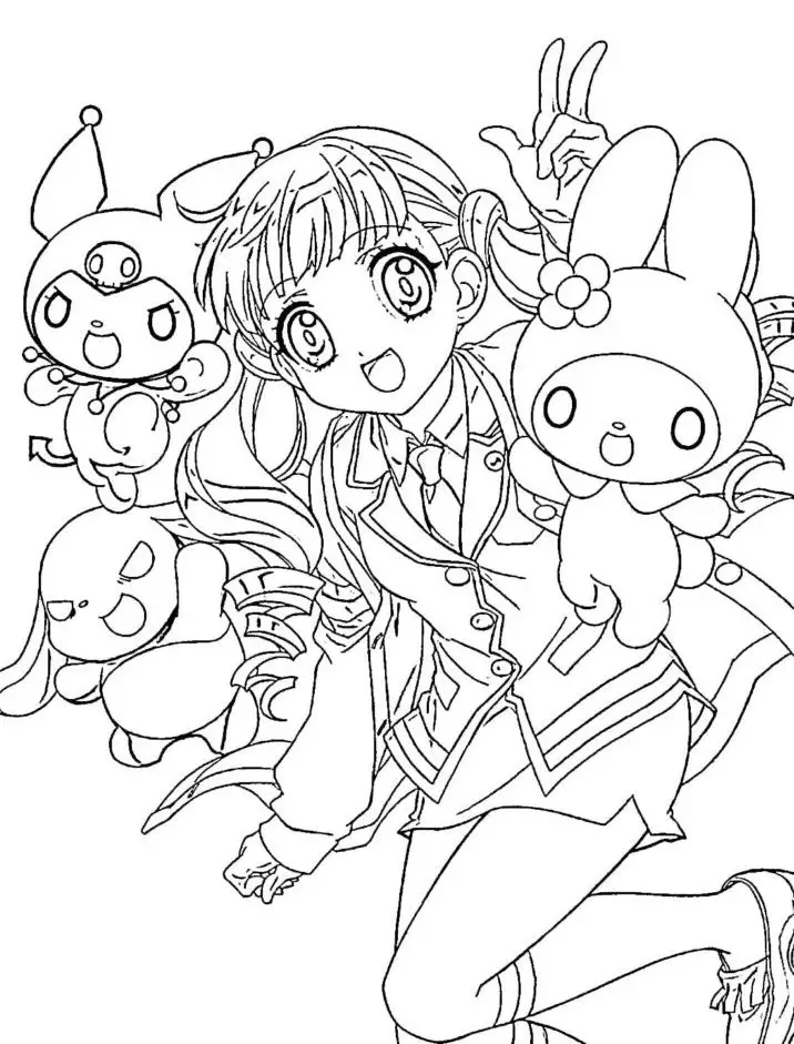 My Melody Kuromi Coloring Pages: Bộ Hình Tô Màu Kuromi Chất Lượng Cao 30