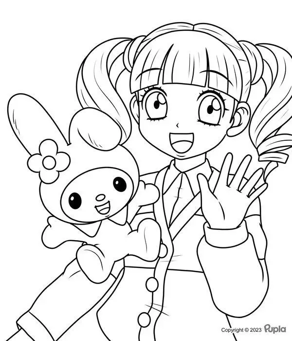 My Melody Kuromi Coloring Pages: Bộ Hình Tô Màu Kuromi Chất Lượng Cao 38