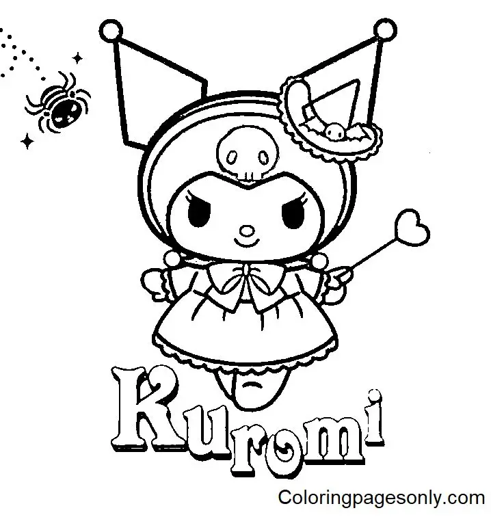 My Melody Kuromi Coloring Pages: Bộ Hình Tô Màu Kuromi Chất Lượng Cao 39