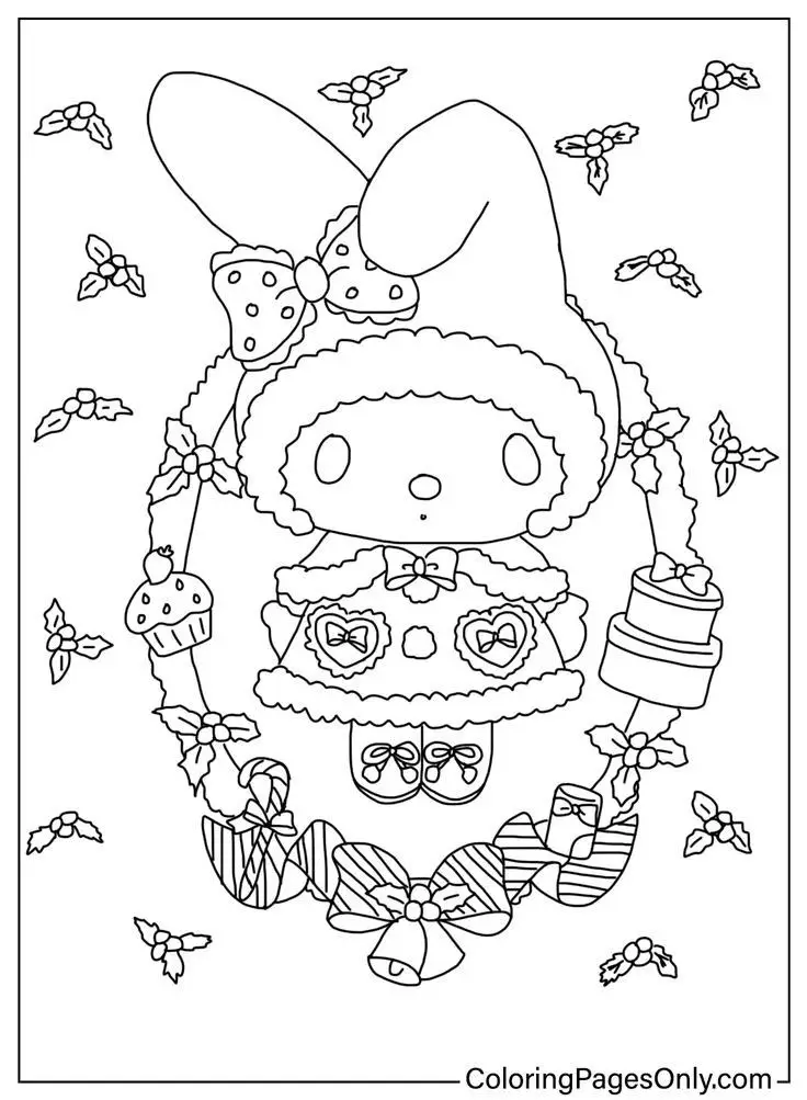 My Melody Kuromi Coloring Pages: Bộ Hình Tô Màu Kuromi Chất Lượng Cao 40