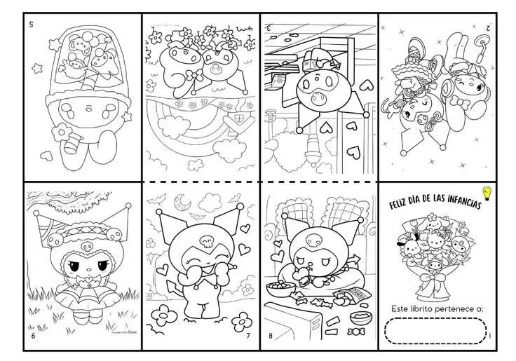 My Melody Kuromi Coloring Pages: Bộ Hình Tô Màu Kuromi Chất Lượng Cao 47