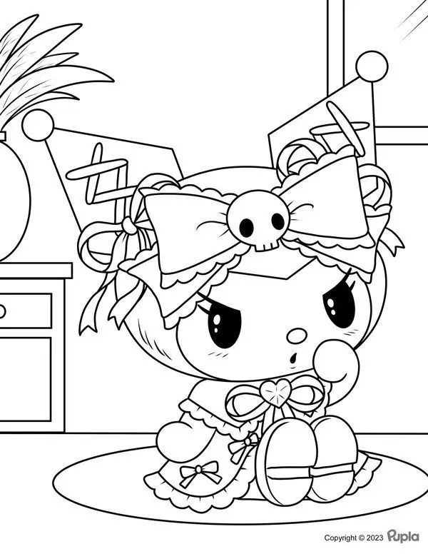 My Melody Kuromi Coloring Pages: Bộ Hình Tô Màu Kuromi Chất Lượng Cao 56
