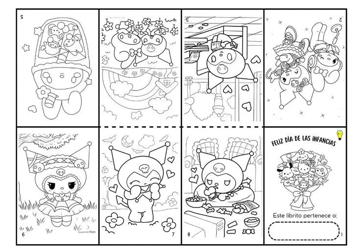 My Melody Kuromi Coloring Pages: Bộ Hình Tô Màu Kuromi Chất Lượng Cao 62