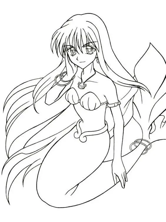 Nàng tiên cá tô màu: Hình ảnh tuyệt đẹp cho bé thỏa sức sáng tạo 14