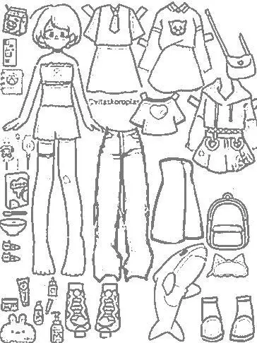 Paper doll tranh tô màu búp bê giấy: Sáng tạo không giới hạn 4