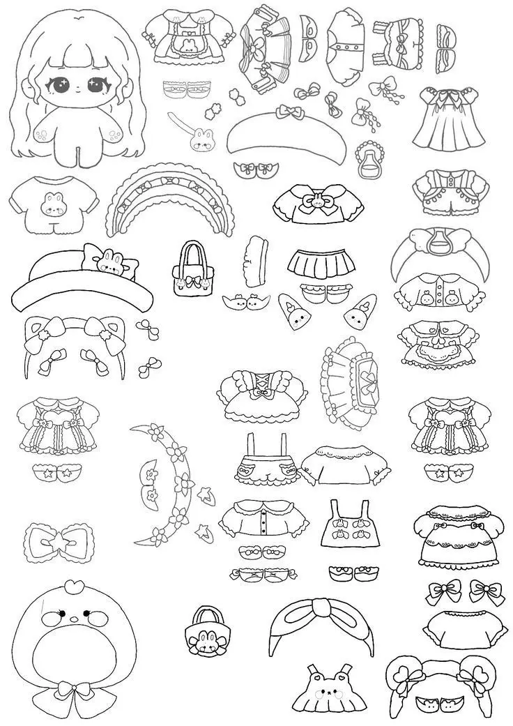 Paper doll tranh tô màu búp bê giấy: Sáng tạo không giới hạn 23