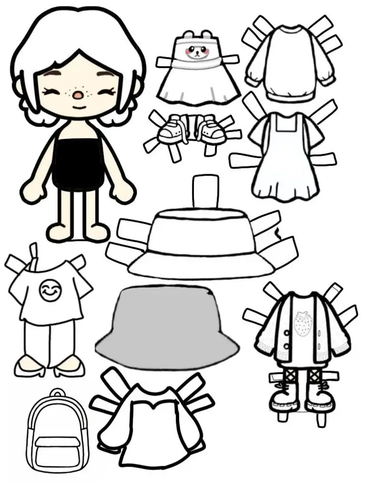 Paper doll tranh tô màu búp bê giấy: Sáng tạo không giới hạn 46