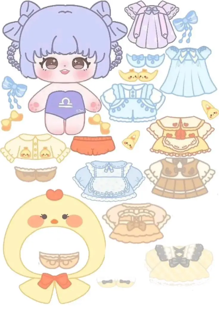 Paper doll tranh tô màu búp bê giấy: Sáng tạo không giới hạn 48