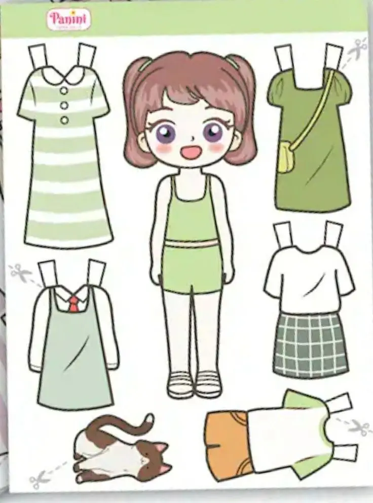 Paper doll tranh tô màu búp bê giấy: Sáng tạo không giới hạn 60