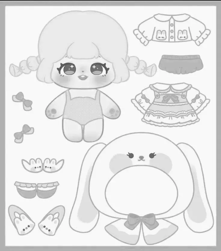 Paper doll tranh tô màu búp bê giấy: Sáng tạo không giới hạn 68