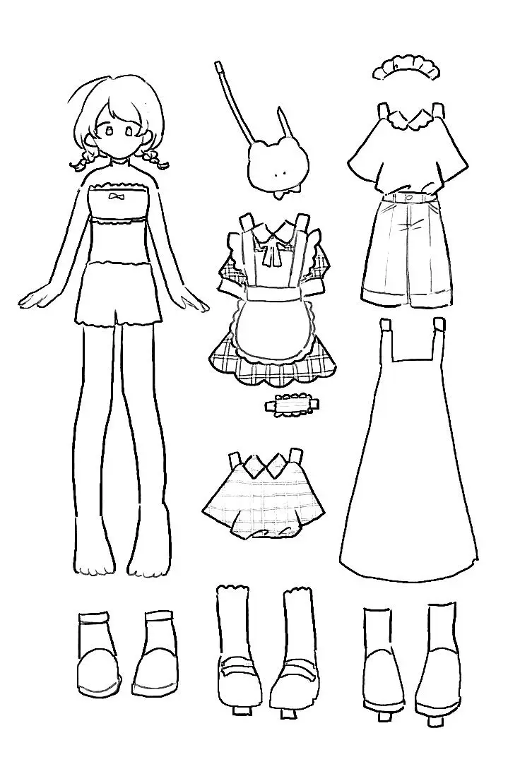 Paper doll tranh tô màu búp bê giấy: Sáng tạo không giới hạn 71