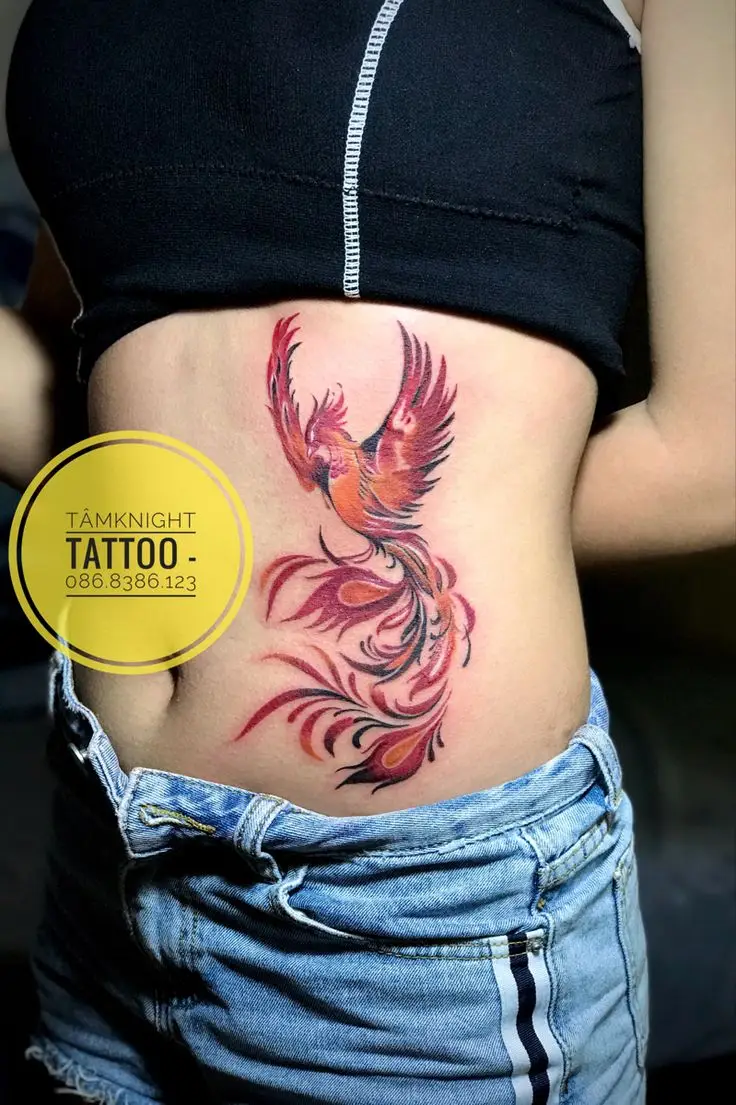 Hình Xăm Phượng Hoàng Lửa: Biểu Tượng Quyền Lực và Quyến Rũ 7