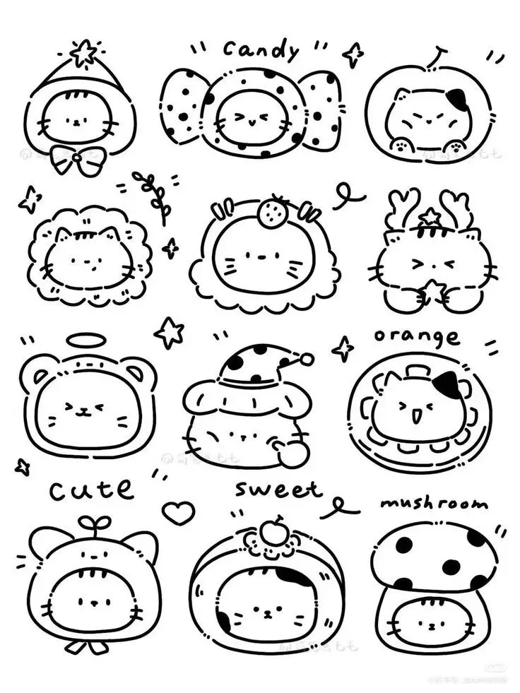 Sticker Hình Tranh Tô Màu Cute Dành Cho Bé 24