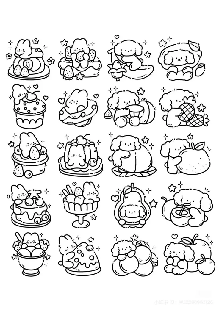 Sticker Hình Tranh Tô Màu Cute Dành Cho Bé 45