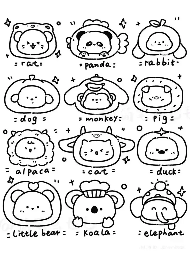 Sticker Hình Tranh Tô Màu Cute Dành Cho Bé 48