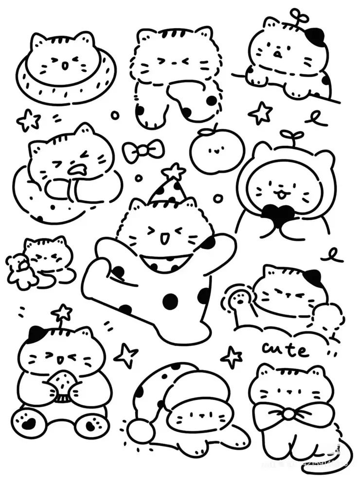 Sticker Hình Tranh Tô Màu Cute Dành Cho Bé 49