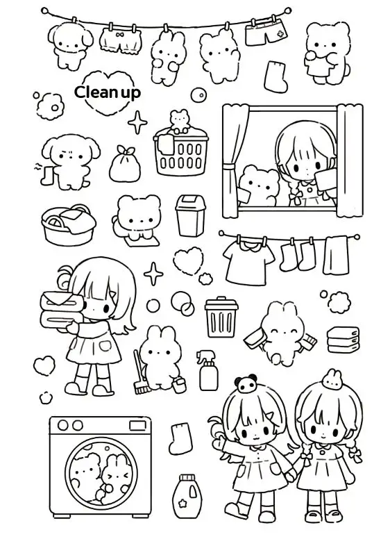 Sticker Hình Tranh Tô Màu Cute Dành Cho Bé 55