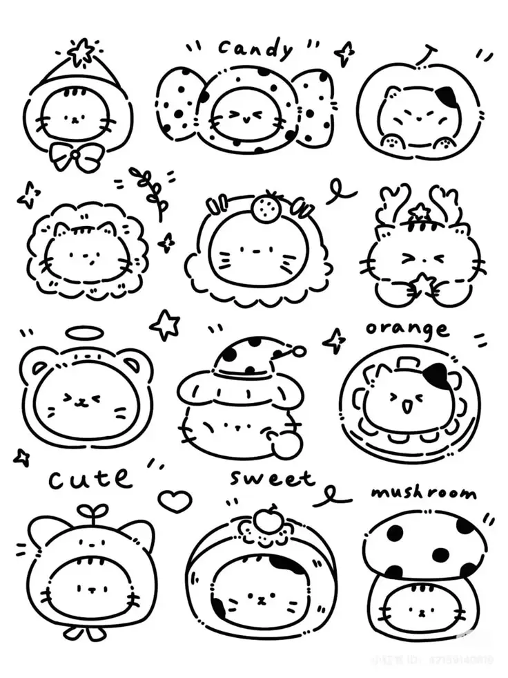 Sticker Hình Tranh Tô Màu Cute Dành Cho Bé 62