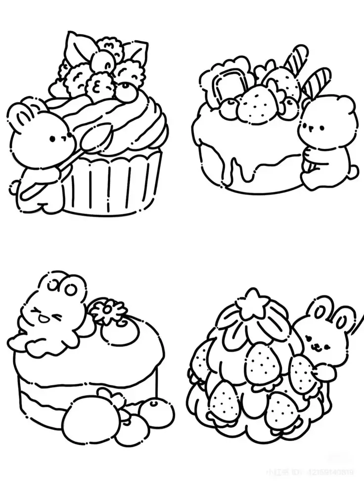 Sticker Hình Tranh Tô Màu Cute Dành Cho Bé 63