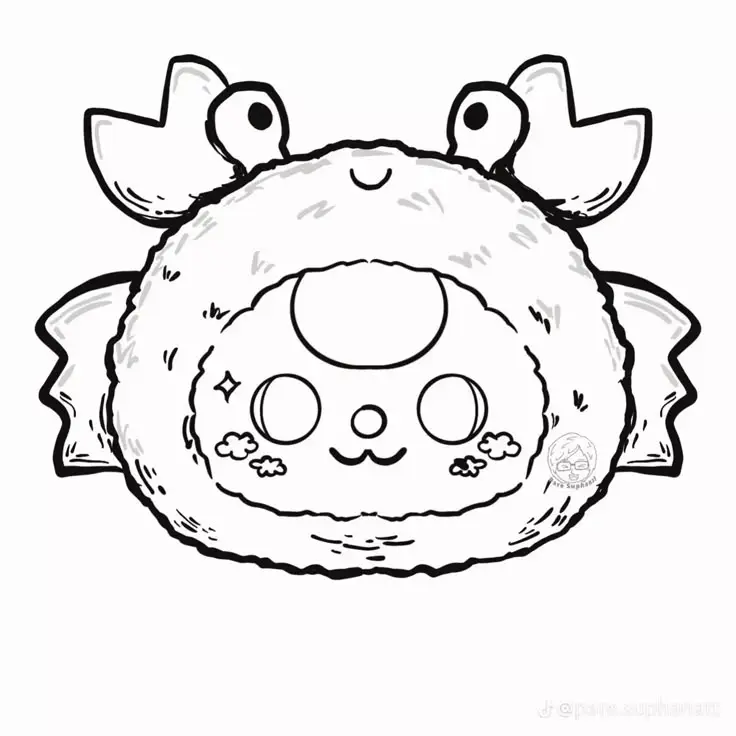 Sticker Tranh Tô Màu Đồ Ăn Vặt Cute: 50 Mẫu Hình Đáng Yêu 16