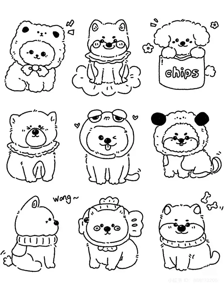 Sticker Tranh Tô Màu Đồ Ăn Vặt Cute: 50 Mẫu Hình Đáng Yêu 33