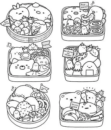 Sticker Tranh Tô Màu Đồ Ăn Vặt Cute: 50 Mẫu Hình Đáng Yêu 45