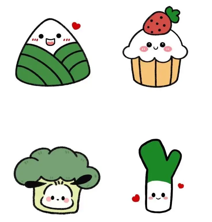 Sticker Tranh Tô Màu Đồ Ăn Vặt Cute: 50 Mẫu Hình Đáng Yêu 58