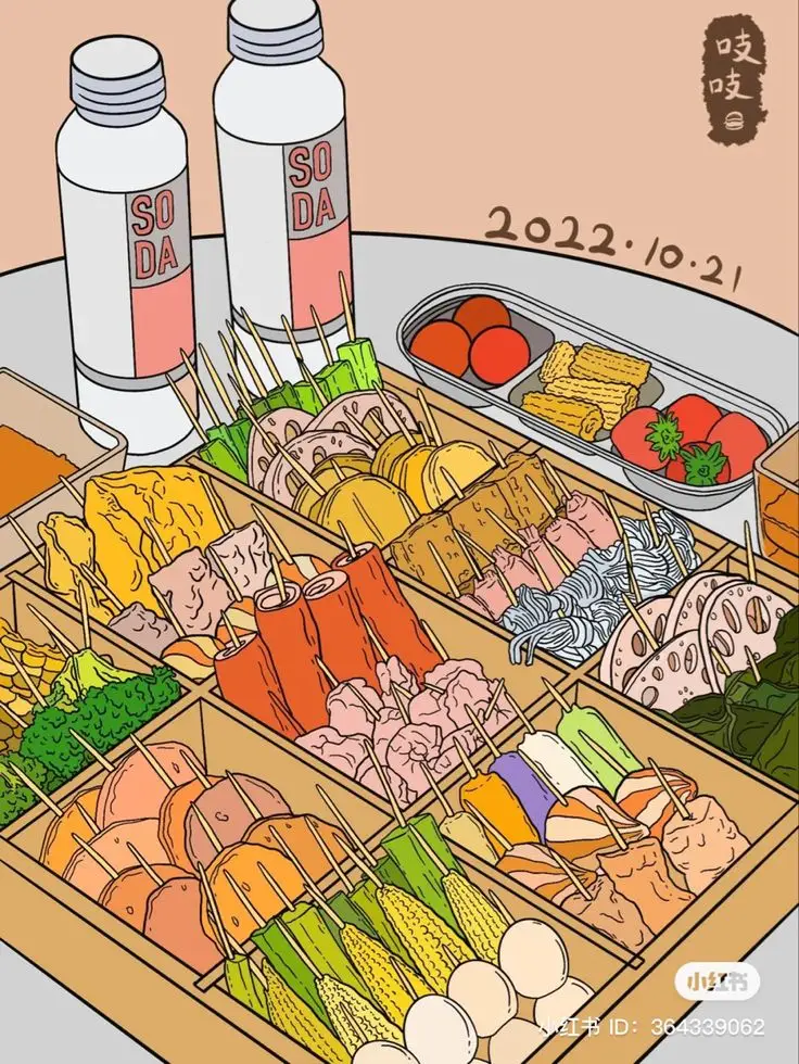 Sticker Tranh Tô Màu Đồ Ăn Vặt Cute: 50 Mẫu Hình Đáng Yêu 66