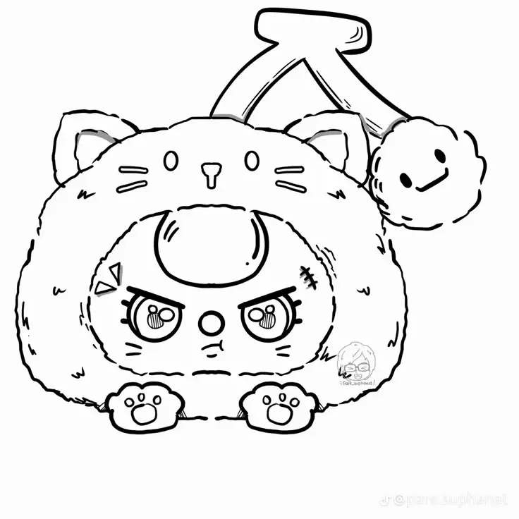 Sticker Tranh Tô Màu Đồ Ăn Vặt Cute: 50 Mẫu Hình Đáng Yêu 68