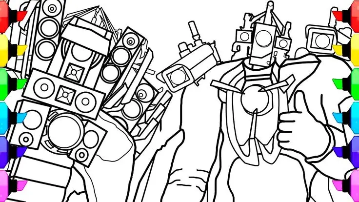 Titan Speakerman Tô Màu Cameraman Vui Nhộn 2