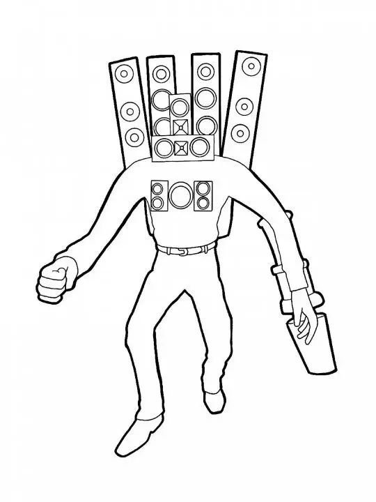 Titan Speakerman Tô Màu Cameraman Vui Nhộn 27