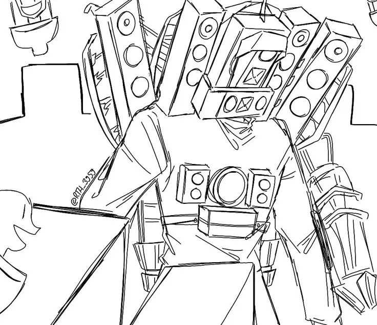 Titan Speakerman Tô Màu Cameraman Vui Nhộn 33