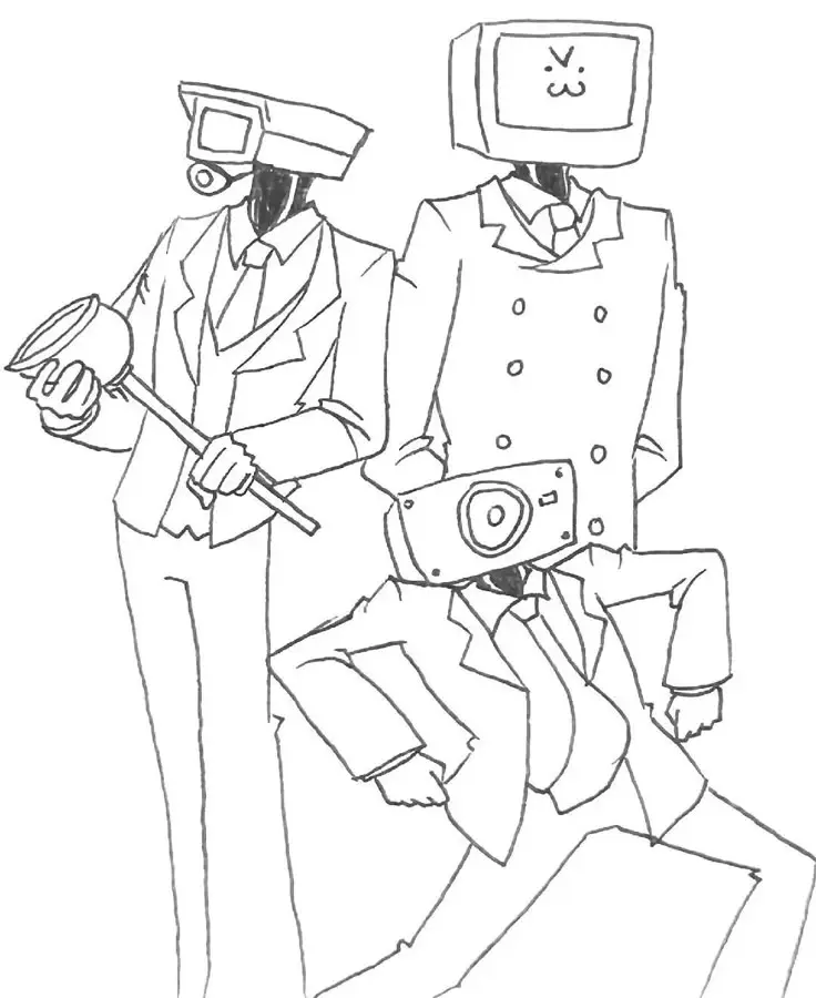 Titan Speakerman Tô Màu Cameraman Vui Nhộn 35