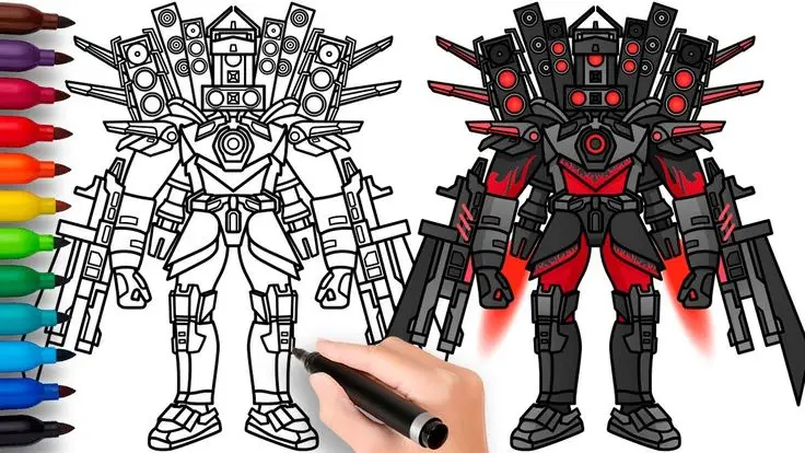 Titan Speakerman Tô Màu Cameraman Vui Nhộn 41