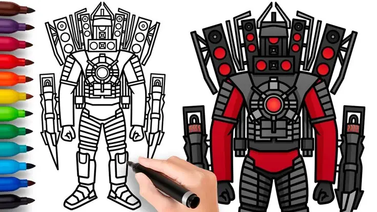 Titan Speakerman Tô Màu Cameraman Vui Nhộn 46