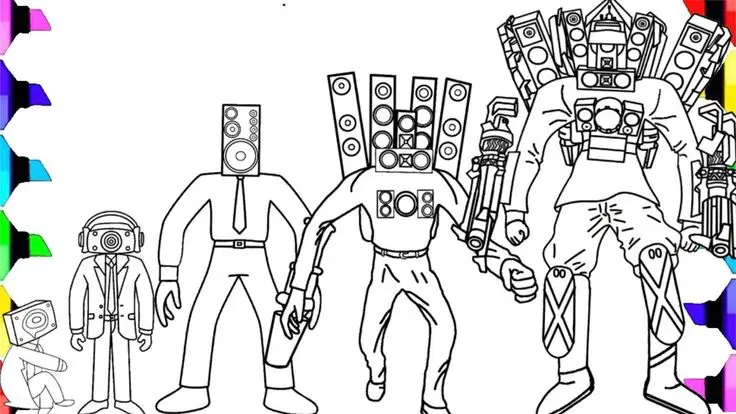 Titan Speakerman Tô Màu Cameraman Vui Nhộn 52