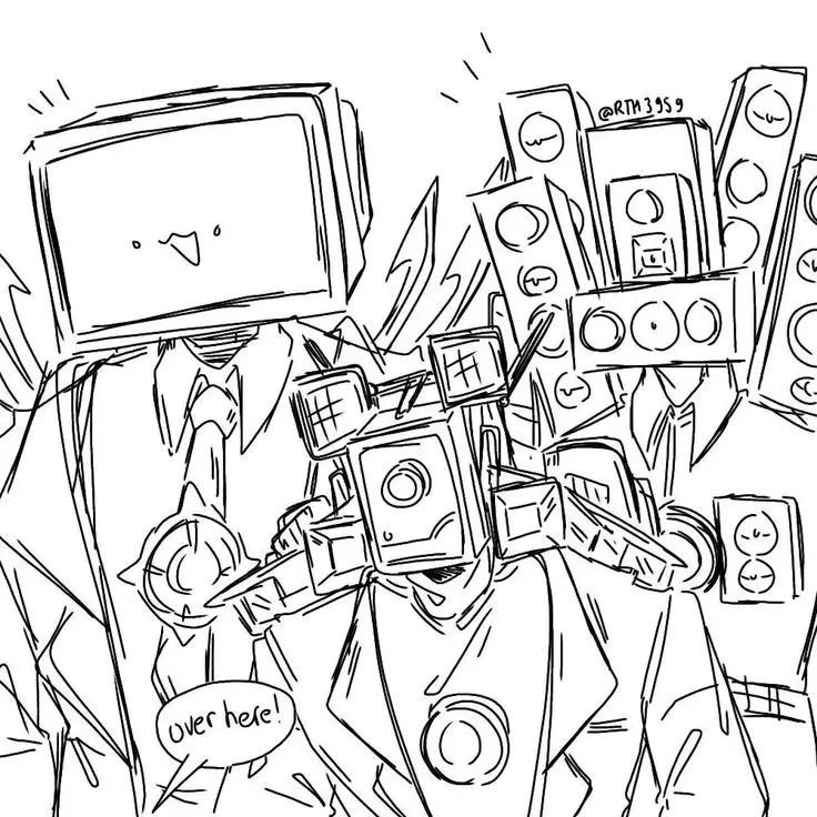 Titan Speakerman Tô Màu Cameraman Vui Nhộn 60