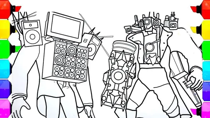 Titan Speakerman Tô Màu Cameraman Vui Nhộn 61