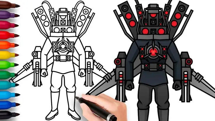 Titan Speakerman Tô Màu Cameraman Vui Nhộn 69