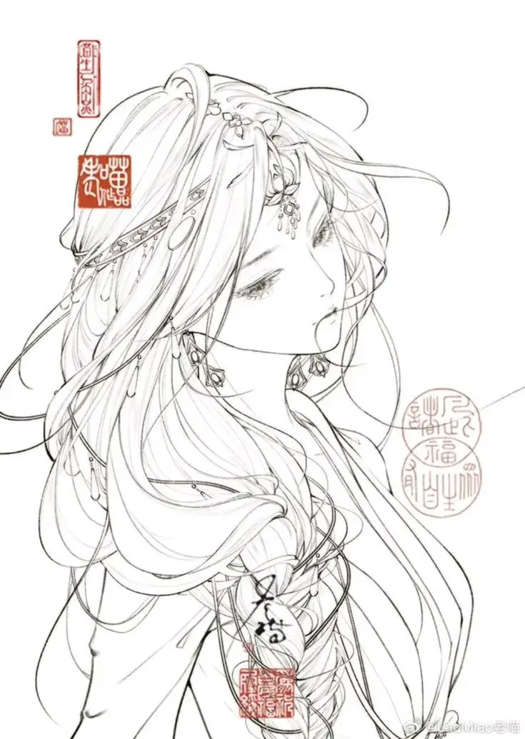 Tô màu anime cổ trang – Khám phá thế giới kỳ diệu 11