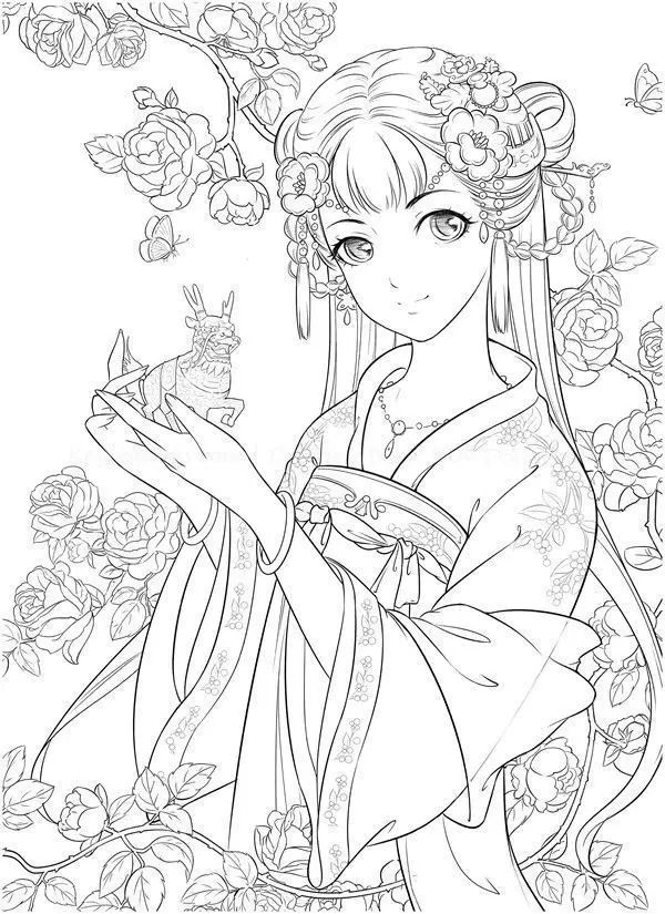 Tô màu anime cổ trang – Khám phá thế giới kỳ diệu 17