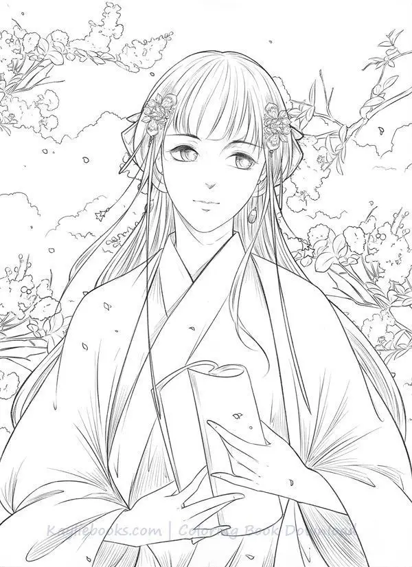 Tô màu anime cổ trang – Khám phá thế giới kỳ diệu 20