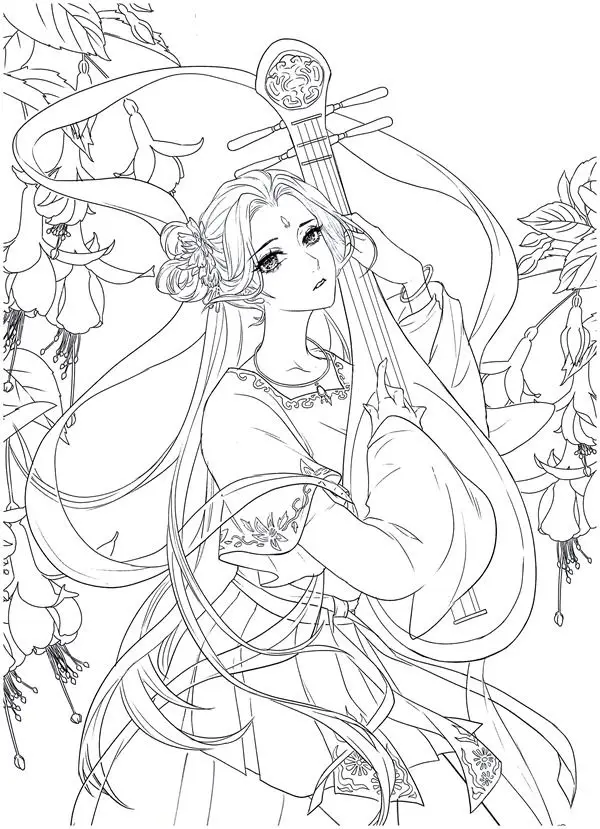 Tô màu anime cổ trang – Khám phá thế giới kỳ diệu 23