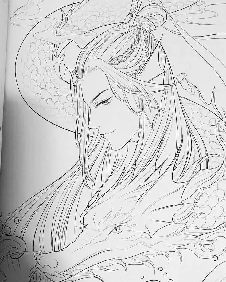 Tô màu anime cổ trang – Khám phá thế giới kỳ diệu 26