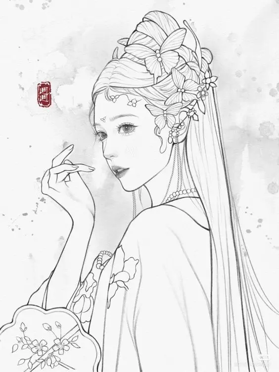 Tô màu anime cổ trang – Khám phá thế giới kỳ diệu 28