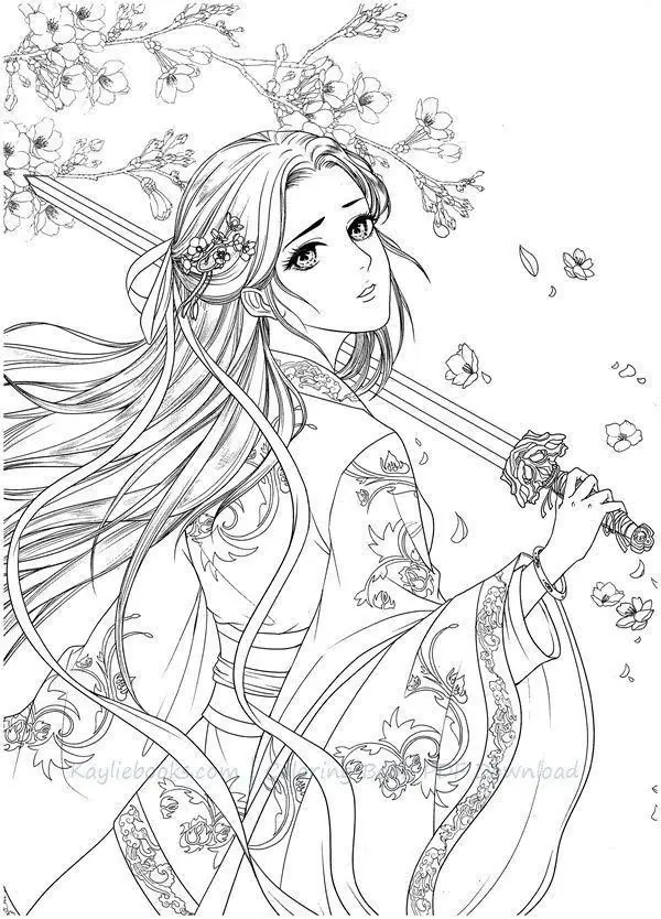 Tô màu anime cổ trang – Khám phá thế giới kỳ diệu 29